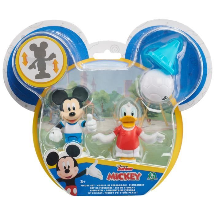 Mickey, 2 Figurines Articulées 7,5 Cm Avec Accessoires, Theme Football,  Jouet Pour Enfants Des 3ans - Jeux - Jouets BUT