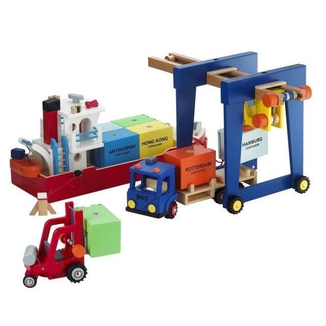 Chariot élévateur en bois - NEW CLASSIC TOYS - Rouge - Pour enfant de 3 ans  et plus - Cdiscount Jeux - Jouets