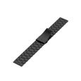 Acier inoxydable Métal Bracelet de montre 22mm Bracelet de montre pour Huawei Watch GT 2 46mm, Noir-3