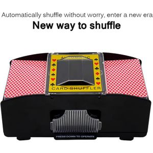 Luqixcey Mélangeur De Cartes électrique 4 Jeux – Alimentation USB/piles, Compatible Poker, UNO, Texas Hold'em