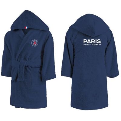 Peignoir enfant capuche brod 100 coton PSG LINES. Taille