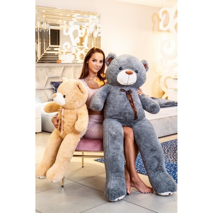 DEAR BEAR Ours en Peluche g ante XXL Valor 200 cm Beige