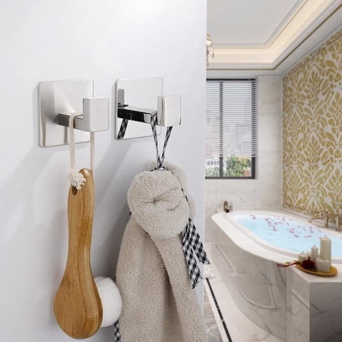 Crochet De Porte 5 Patères Plastique Robuste - 28,5 Cm, Charge 5 Kg, Pour Manteaux, Serviettes, Sacs, Sans Installation - 6