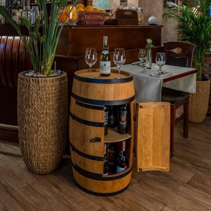 Bar à Vin Rustique Avec Porte Et Porte-vin En Bois Pour Maison, Bar, Bière, Whisky, 80 Cm, Mobilier De Bar Décoratif Pour Les Amateurs De Vin