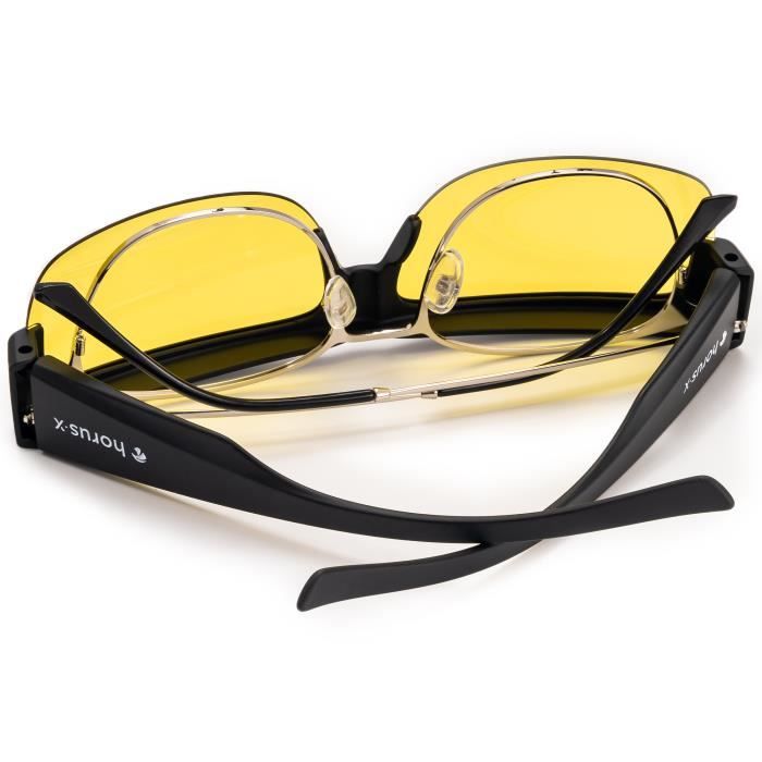 4 Pack de lunettes de conduite nocturne à clip pour hommes