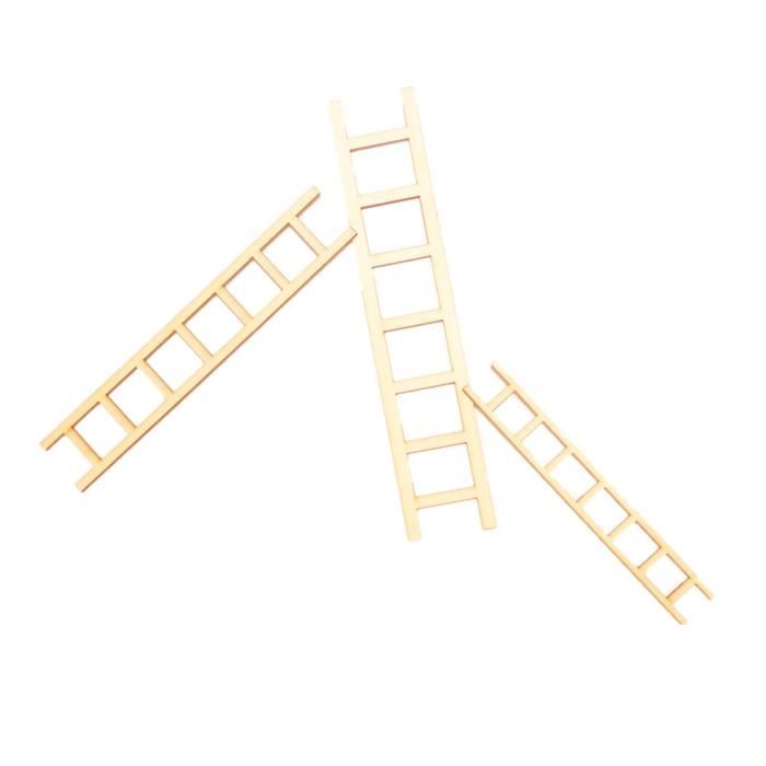 Hohopeti Lot 40 Mini Échelles En Bois – Décoration Table De Sable, Modélisme, Jardin Féerique