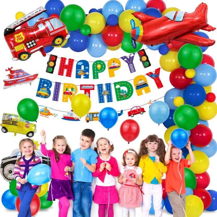 Kit De Fête D'anniversaire Enfant 51 Pièces – Déco Thème Jeu, Ballons, Bannière, Nappe Et Toppers De Gâteau, Pour Une Ambiance De Folie