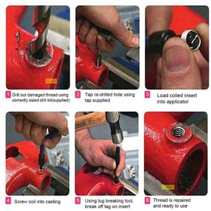 KIT DE RÉPARATION DE FILETAGE HELICOIL 4185 107 0000, M7 X 1,0 X 7/10,5