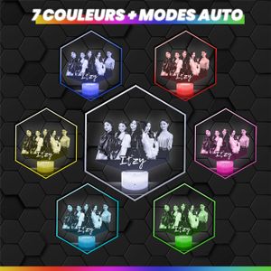 Cadre Photo Lumineux KPOP Demon Hunters - Effet Miroir, Cadre Noir Ou Bois, Fabriqué En France