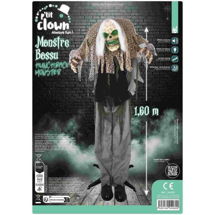P'tit Clown - 24148 - Automate Sorcière Géante 305 cm - Animatronique XXL - Animatronics - Décoration Animée, Sonore et Lumineuse - Détecteur de Présence - Couleurs Changeantes - Alimentation Secteur P'tit Clown - 24148 - Automate Sorcière Géante 305 cm - Animatronique XXL - Animatronics - Décoration Animée, Sonore et Lumineuse - Détecteur de Présence - Couleurs Changeantes - Alimentation Secteur