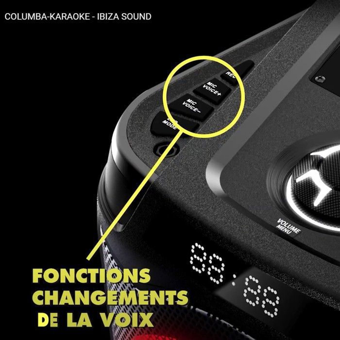 Pack Enceinte Karaoké sur batterie 700W Bluetooth USB TWS LED Ibiza Pack Enceinte Karaoké sur batterie 700W Bluetooth USB TWS LED Ibiza
