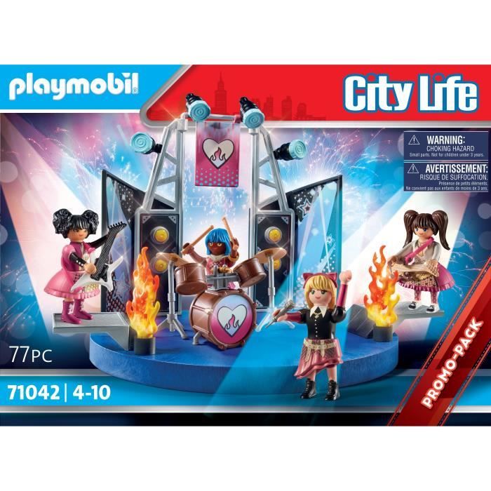 PLAYMOBIL 71042 Groupe de rock, Promo pack musiciens, City Life L