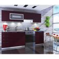 Cuisine Aubergine Mat Giovanna 7 éléments 2m40 Dusine