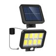 Lampe Solaire Exterieur 160 COB LED avec détecteur de mouvement, étanche IP65 pour garage, jardin, cour-0