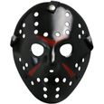 Masque de Jason Cosplay Halloween Costume Masque Soutenir Horreur Le hockey (adulte, noir)[462]-0
