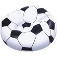 Fauteuil poire gonflable Ballon de football - BESTWAY - Up In Over - Pour enfant - Noir et blanc-0