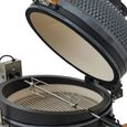 Kit de rôtisserie pour barbecue KAMADO - Brasero - Rôtissoire électrique 4 W - Acier inoxydable - 46 cm Argent-0