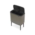 Poubelle Bo Touch bin Tri 3 x 11 Litres Platinium, Brabantia Marron