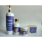 KUNCHIDIITA Gamme complète frozen collagen lait 500,ml,, sérum, savon 200g et crème visage très concentré et éclaircissant