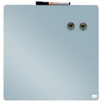Nobo, Mini Tableau Magnétique Sans Cadre, Carré, Effaçable à Sec, Fixations Murales, 360 x 360 mm, Bleu clair
