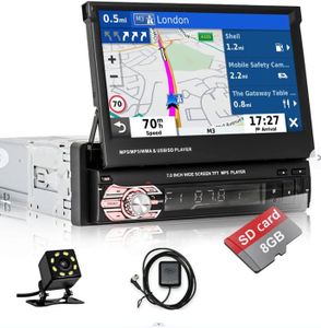 AUTORADIO Autoradio 1 Din Bluetooth avec Navigation GPS 7 Po