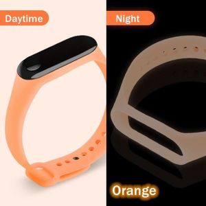 BRACELET MONTRE CONNEC. Orange pour la bande Xiaomi 4-Lanière de rechange pour bracelet connecté Xiaomi Mi Band, accessoires avec vei