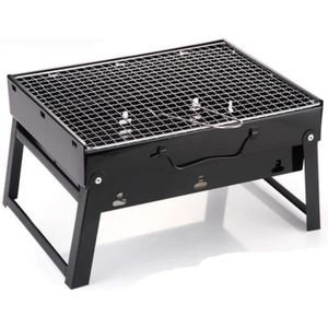 BARBECUE Barbecue À Charbon,Mini Pliable Charcoal Barbecue Portable Barbecue Charbon De Bois Bbq Grille Picnic Camping Party Beach Ou[n1521]