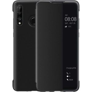 HOUSSE - ÉTUI Housse Huawei P30 Lite, Smart View Étui À Rabat En Cuir, [Mode D'Économie D'Énergie][Protección Integral](P30Lite,Noir)[N7445]