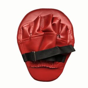 SAC DE FRAPPE rouge et noir - Brassard incurvé pour frappe de boxe professionnelle, MMA Focus Muay Thai Punch Shield, respi