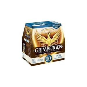 BIERE Grimbergen Bière blonde 0.0° sans alcool 6 x 25 cl
