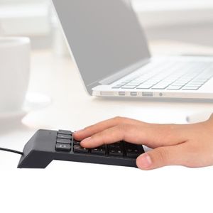 Pavé Numérique Sans Fil pour MAC APPLE PC Clavier USB Chiffres 18 touches  Pile (NOIR) - Shot Case