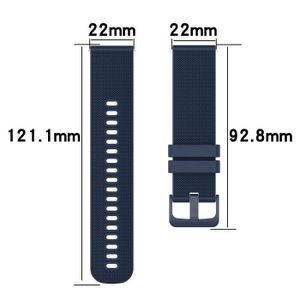 Mugust 3 Bracelets Montre Silicone 22mm Noir/Blanc/Gris - Dégagement Rapide Femme Homme