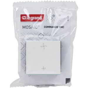 VMC - ACCESSOIRES VMC LEGRAND - Mosaic commande vmc 2 modules blanc composable