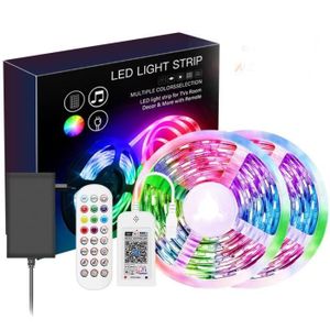 Diyife Ruban LED 3M Super Brillant [App Smart Control], Multicolore  Bluetooth 5050 RGB Bande LED, Synchronisation Musique/Voix Changement de  Couleur