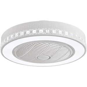 VENTILATEUR DE PLAFOND Ventilateur de plafond avec éclairage LED 220 V - Vitesse du vent réglable - Télécommande à intensité variable - 32 W - Lampe mo105