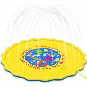 JEUX DE PISCINE Tapis de jeux - SWAREY - Sprinkle Splash Pad - 170cm - Jaune - Enfant - Extérieur