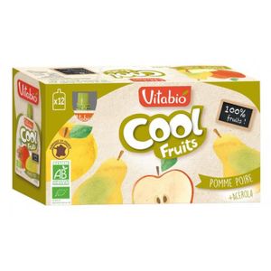 COMPOTE DESSERT FRUITÉ Vitabio - Cool Fruits Pomme Poire - Bio - Etui car