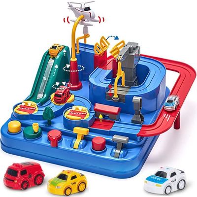 Piste de Voiture Jouet pour Enfant, Circuit Voiture Enfant avec  Hélicoptère, Bus, Voiture pour Enfant Garçon Fille 4 5 6 Ans - Cdiscount  Jeux - Jouets