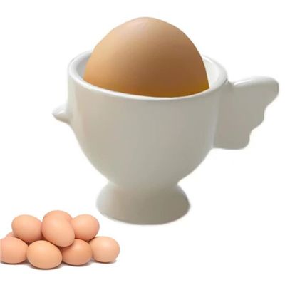 Ziyonix 4 Pièces Coquetier Blanc Céramique, Coupe Oeuf à La Coque En