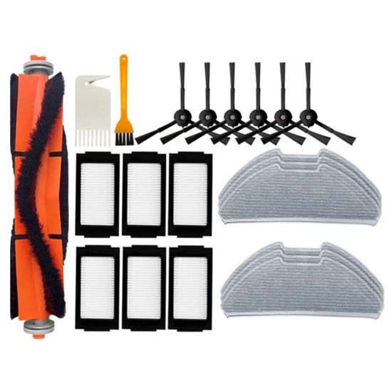 Lot Accessoires Aspirateur Xiaomi Mijia 1C - 1 Brosse Principale, 4 Brosses Latérales, 4 Filtres HEPA - Pièces De Rechange - 8