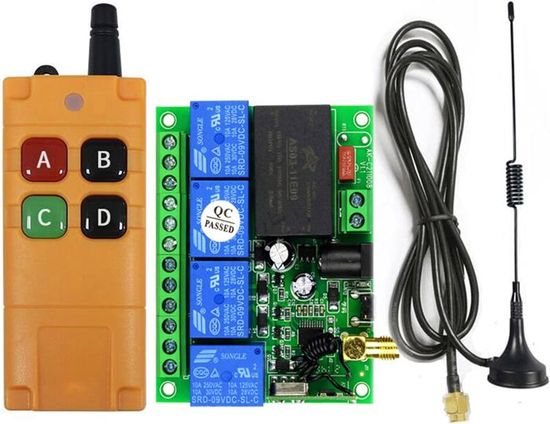 Ricevitore RF 4 Canali DC 12-36V - Telecomando Senza Fili 200m Portata Con Apprendimento - Foto 10