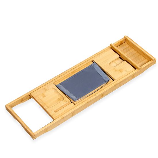 Plateau De Baignoire En Bambou Relaxdays - 64 X 15 Cm, Marron - Accessoire Bain Bien-Être