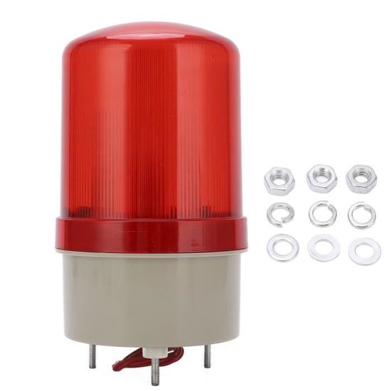 Lampe Stroboscopique LED 220V 3W – Voyant D'Avertissement Clignotant Puissant, Diamètre 75 Mm, Fixation Par Boulon, Idéal Atelier Et Chantier