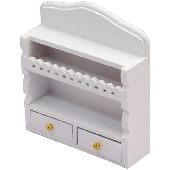 Étagère Murale Miniature 1/12 En Bois - Meuble Poupée, Décoration Maison De Poupée (8,6x7,5x3,9 Cm)