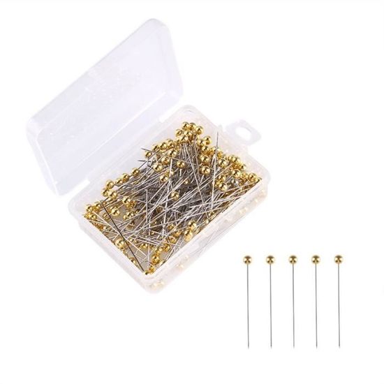 100 Épingles à Coudre Tête Perle Blanche – Épingles Droites 6,5 Cm – Épingles Bouquet Mariage, Couture, Décoration Florale Et Bricolage