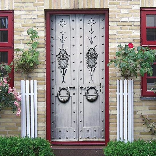 Sticker Porte 3D Effet Diamant Argent - 2 Rouleaux 42.5x200cm - Autocollant PVC Imperméable Pour Décoration Intérieure - 8