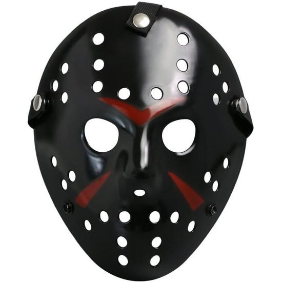 Masque de Jason Cosplay Halloween Costume Masque Soutenir Horreur Le hockey (adulte, noir)[462]