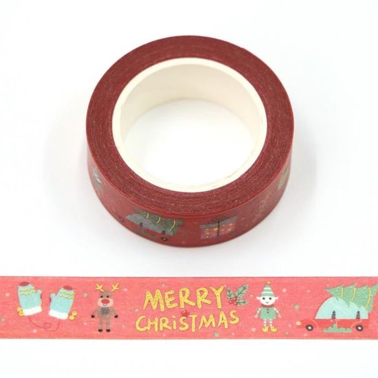 Washi Tape De Noël - Lot De 21 Rouleaux Rubans Adhésifs Décoratifs Pour Scrapbooking, Emballage Cadeaux, DIY