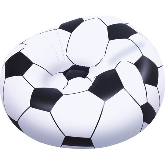Fauteuil poire gonflable Ballon de football - BESTWAY - Up In Over - Pour enfant - Noir et blanc