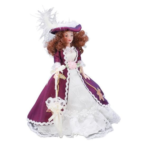 EBTOOLS Gens en porcelaine de maison de poupée Miniature porcelaine  personnes Style victorien jupe violet foncé chapeau femme - Cdiscount Jeux  - Jouets